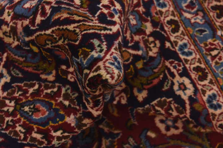 9' 8 x 12' 7 Hand Knotted Kashan Persian Wool Rug