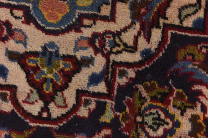 9' 8 x 12' 7 Hand Knotted Kashan Persian Wool Rug