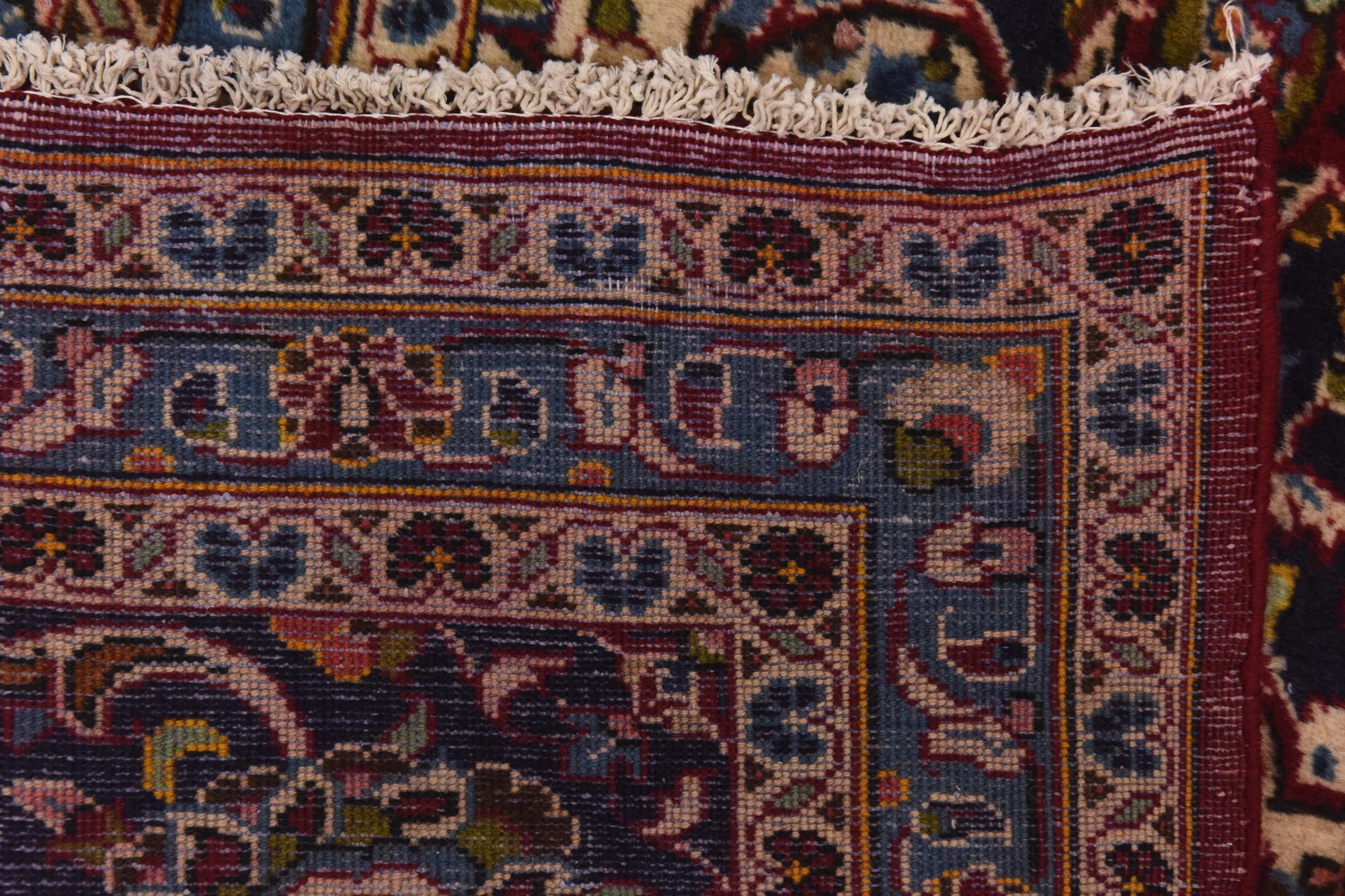 9' 8 x 12' 7 Hand Knotted Kashan Persian Wool Rug