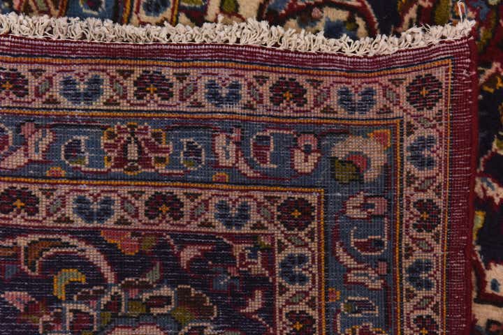 9' 8 x 12' 7 Hand Knotted Kashan Persian Wool Rug