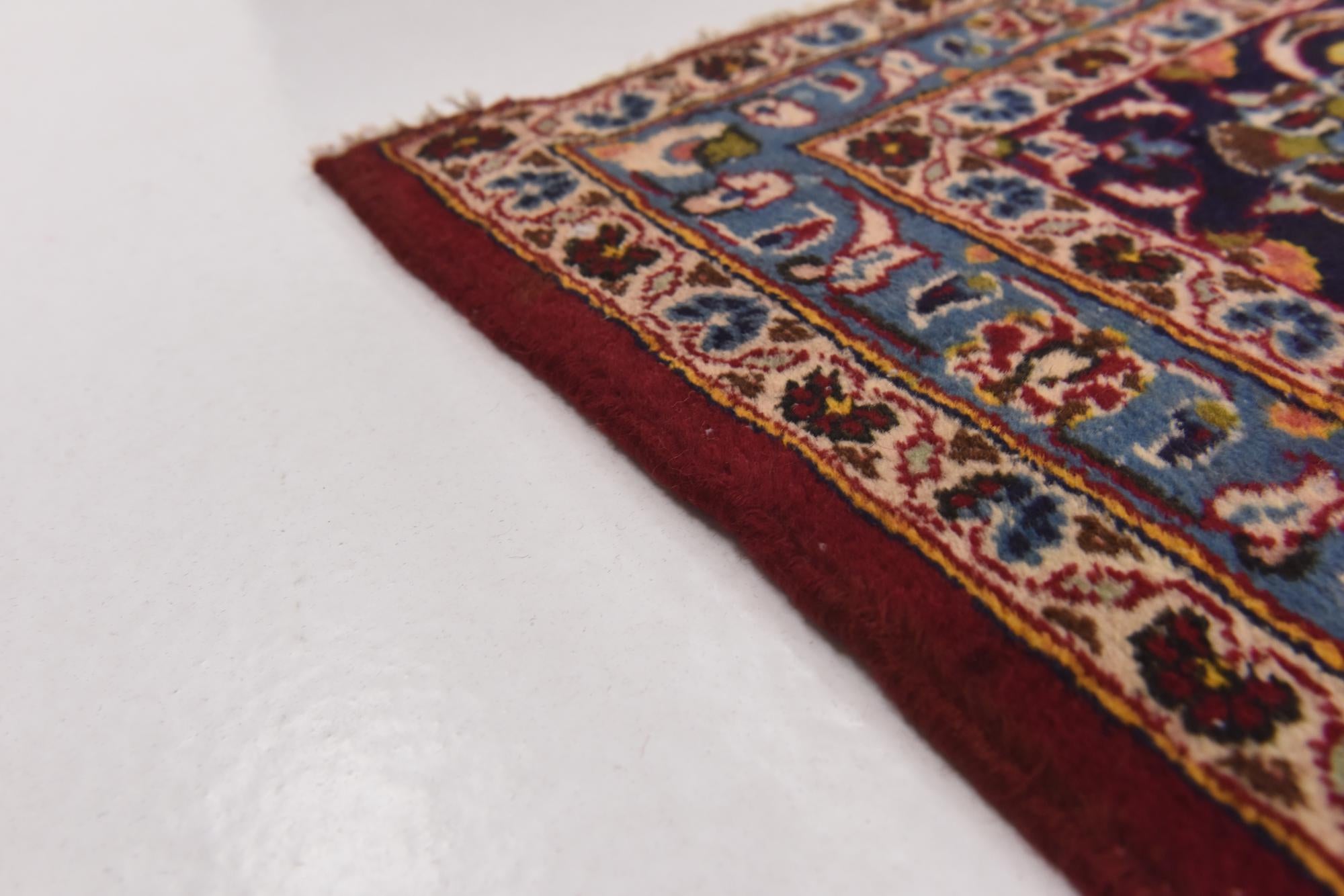 9' 8 x 12' 7 Hand Knotted Kashan Persian Wool Rug