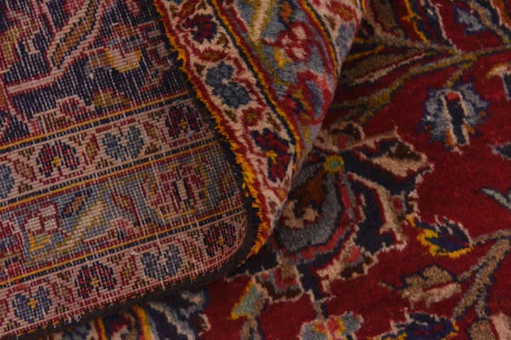9' 8 x 13' Hand Knotted Kashan Persian Wool Rug