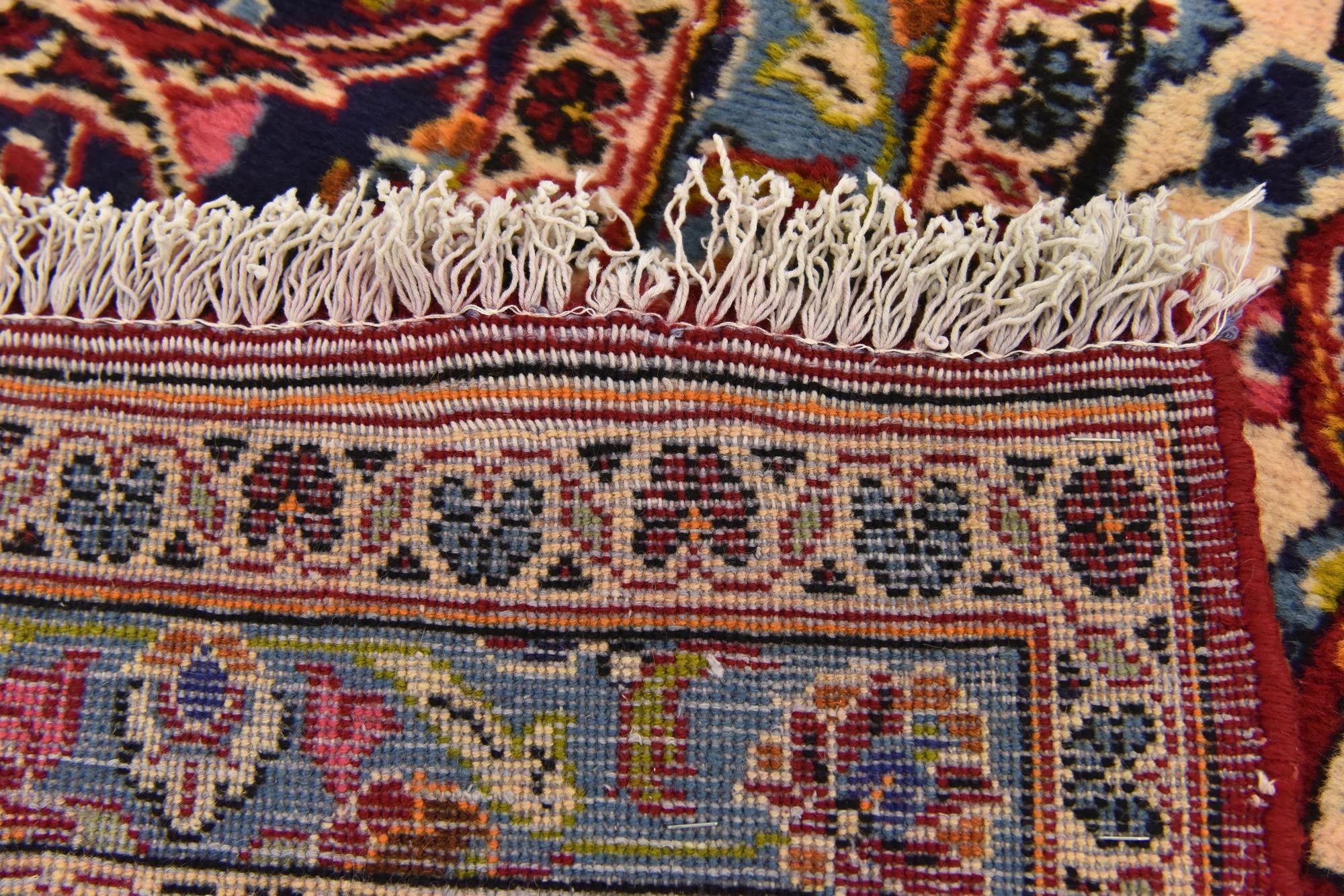 9' 7 x 13' 3 Hand Knotted Kashan Persian Wool Rug