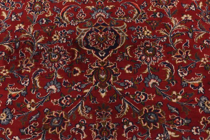 9' 5 x 12' 8 Hand Knotted Kashan Persian Wool Rug