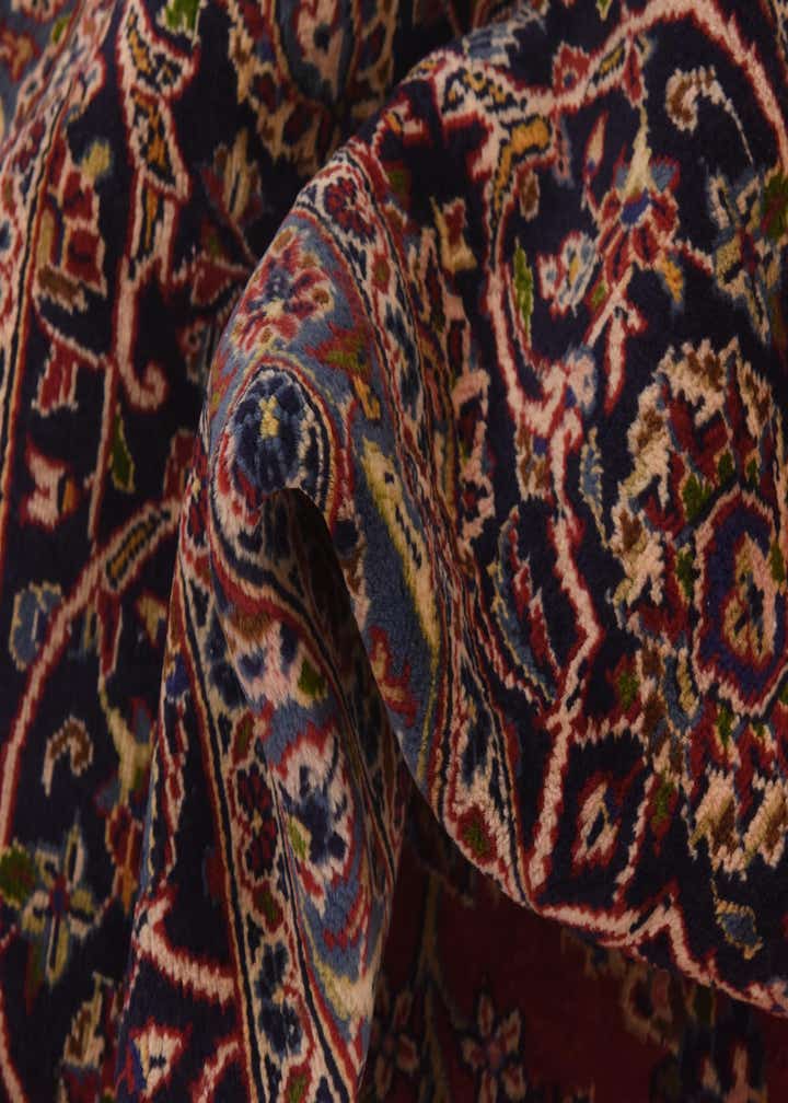 9' 9 x 13' 4 Hand Knotted Kashan Persian Wool Rug