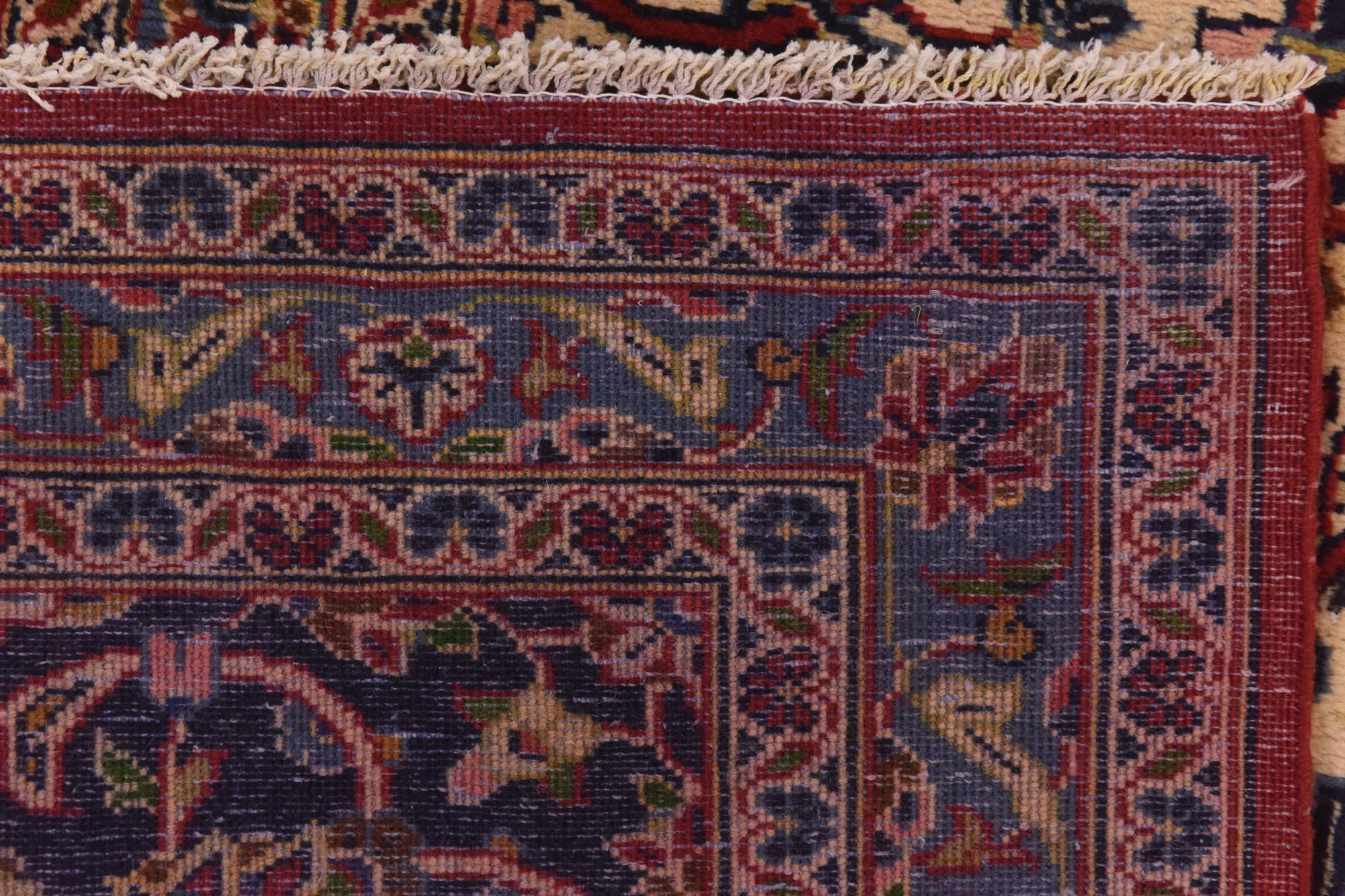 9' 9 x 13' 4 Hand Knotted Kashan Persian Wool Rug