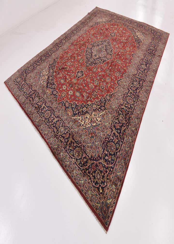 9' 9 x 13' 4 Hand Knotted Kashan Persian Wool Rug