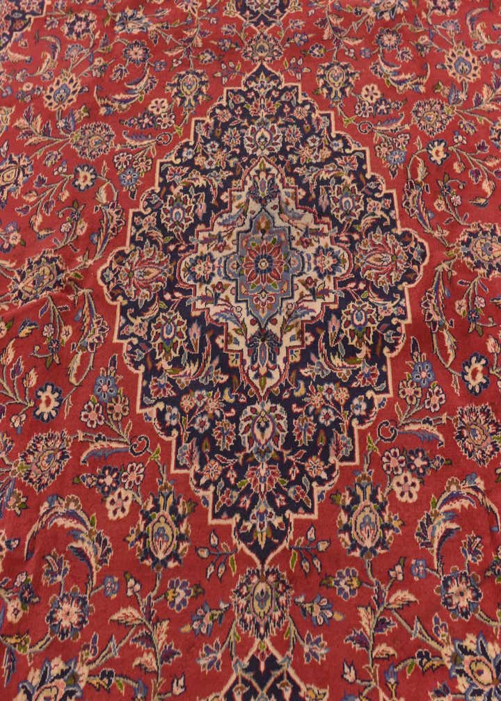 9' 9 x 13' 4 Hand Knotted Kashan Persian Wool Rug