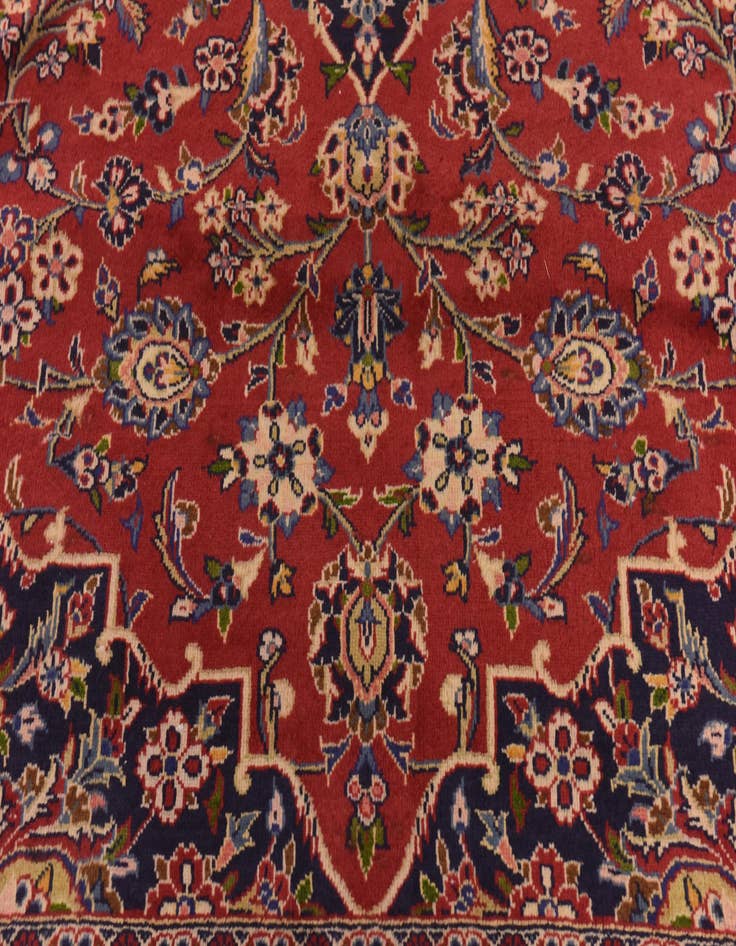 Detail image of 9' 9 x 13' 4 Hand Knotted Kashan Persian Wool Rug