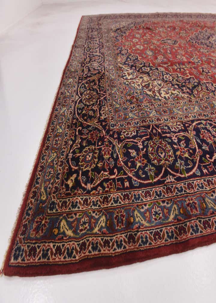9' 9 x 13' 4 Hand Knotted Kashan Persian Wool Rug