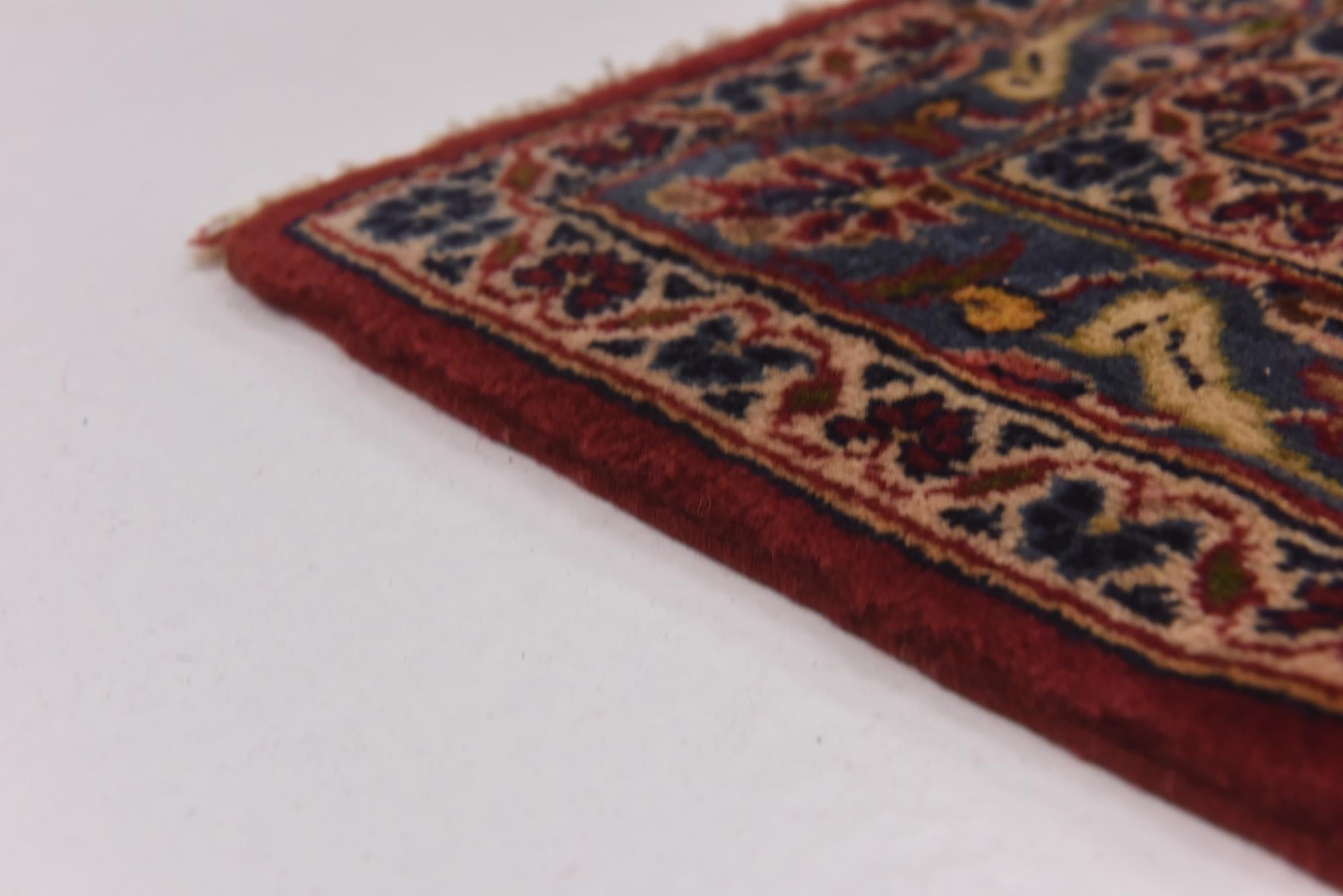 9' 9 x 13' 4 Hand Knotted Kashan Persian Wool Rug