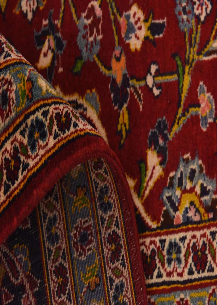 10' x 13' 2 Hand Knotted Kashan Persian Wool Rug
