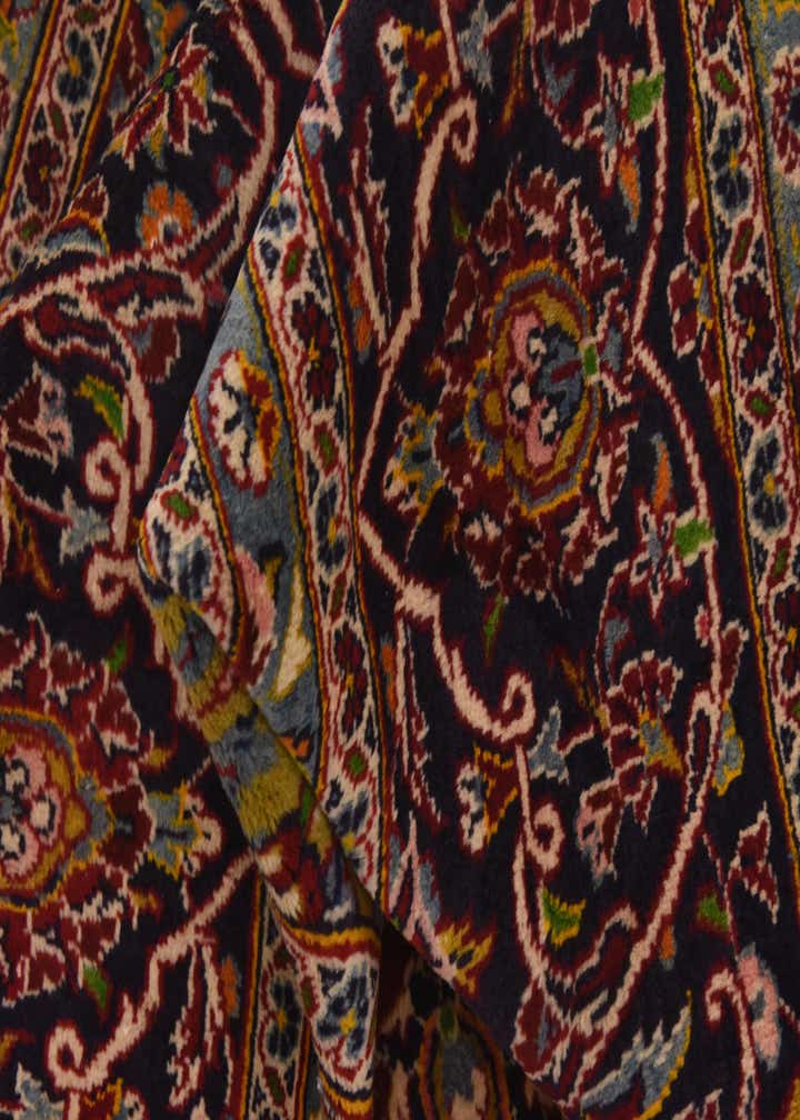 10' x 13' 2 Hand Knotted Kashan Persian Wool Rug