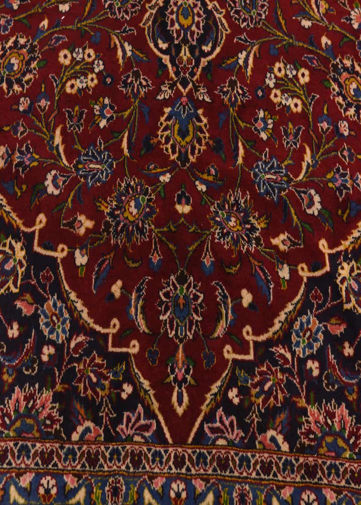 10' x 13' 2 Hand Knotted Kashan Persian Wool Rug