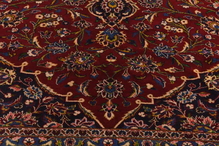 10' x 13' 2 Hand Knotted Kashan Persian Wool Rug