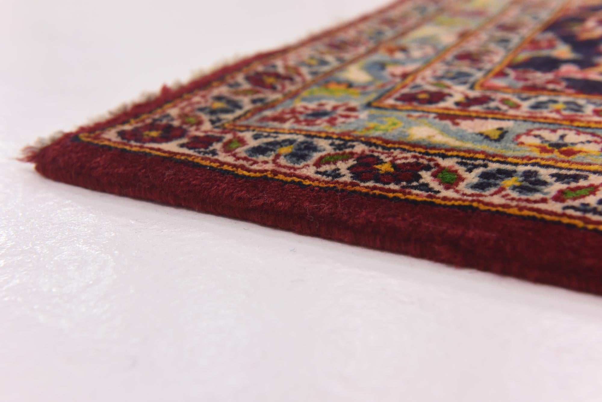 10' x 13' 2 Hand Knotted Kashan Persian Wool Rug