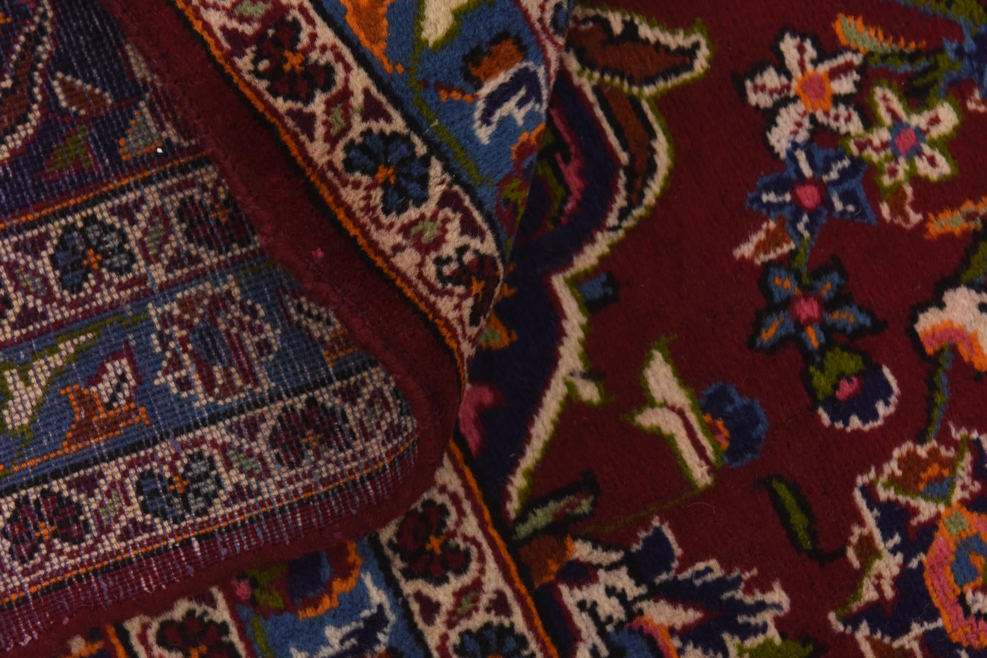 9' 9 x 13' 5 Hand Knotted Kashan Persian Wool Rug