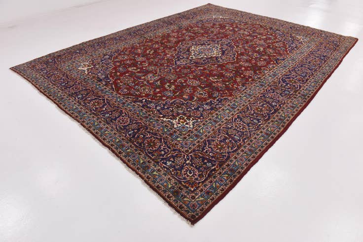 Detailansicht von 295cm x 410cm Handgeknüpft Kashan Persisch Wolle Teppich