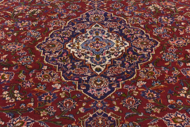 Detailansicht von 295cm x 410cm Handgeknüpft Kashan Persisch Wolle Teppich