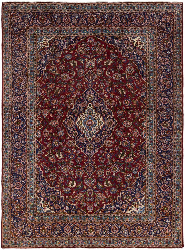 Detailansicht von 295cm x 410cm Handgeknüpft Kashan Persisch Wolle Teppich