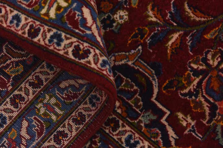 9' 10 x 13' Hand Knotted Kashan Persian Wool Rug