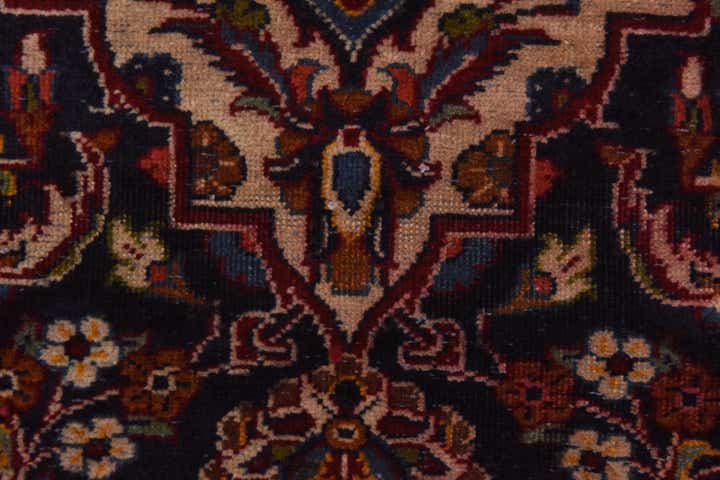 9' 10 x 13' Hand Knotted Kashan Persian Wool Rug