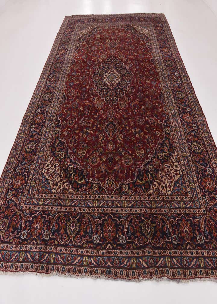 9' 10 x 13' Hand Knotted Kashan Persian Wool Rug
