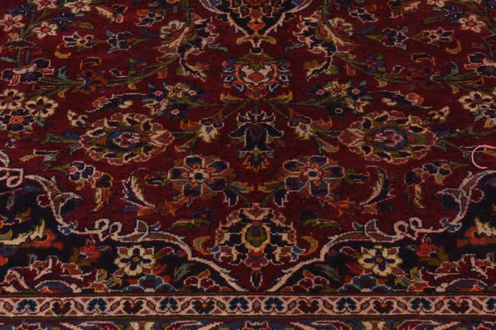 9' 10 x 13' Hand Knotted Kashan Persian Wool Rug