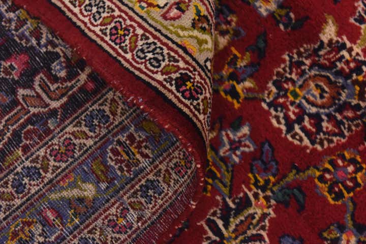 9' 6 x 13' 6 Hand Knotted Kashan Persian Wool Rug