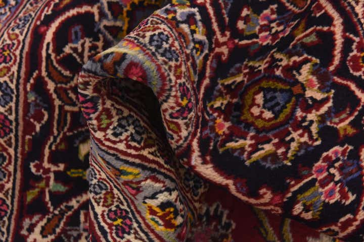 9' 6 x 13' 6 Hand Knotted Kashan Persian Wool Rug