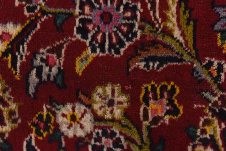 9' 6 x 13' 6 Hand Knotted Kashan Persian Wool Rug