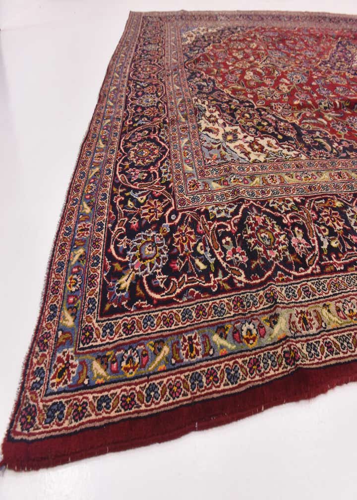 9' 6 x 13' 6 Hand Knotted Kashan Persian Wool Rug