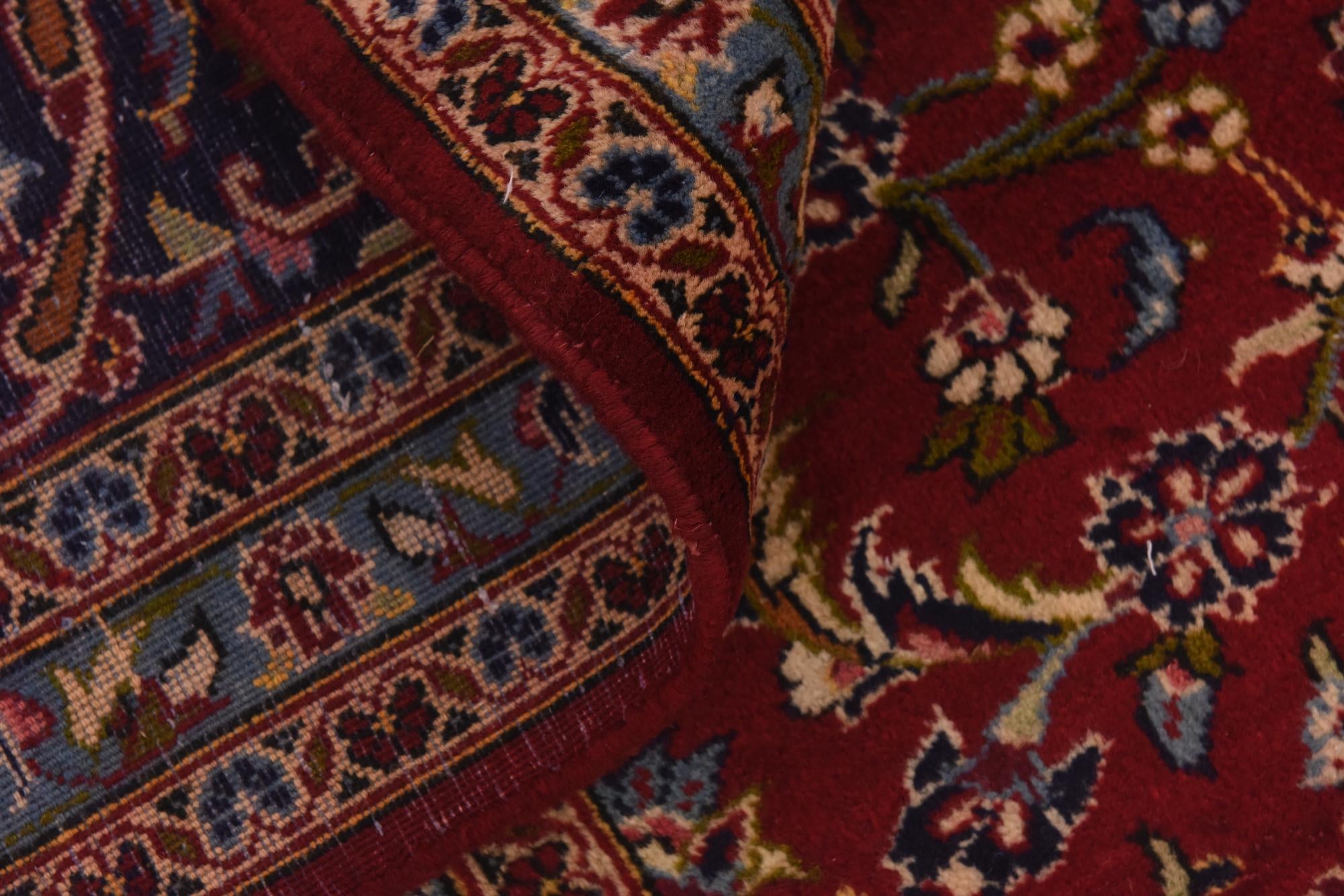 9' 9 x 12' 9 Hand Knotted Kashan Persian Wool Rug