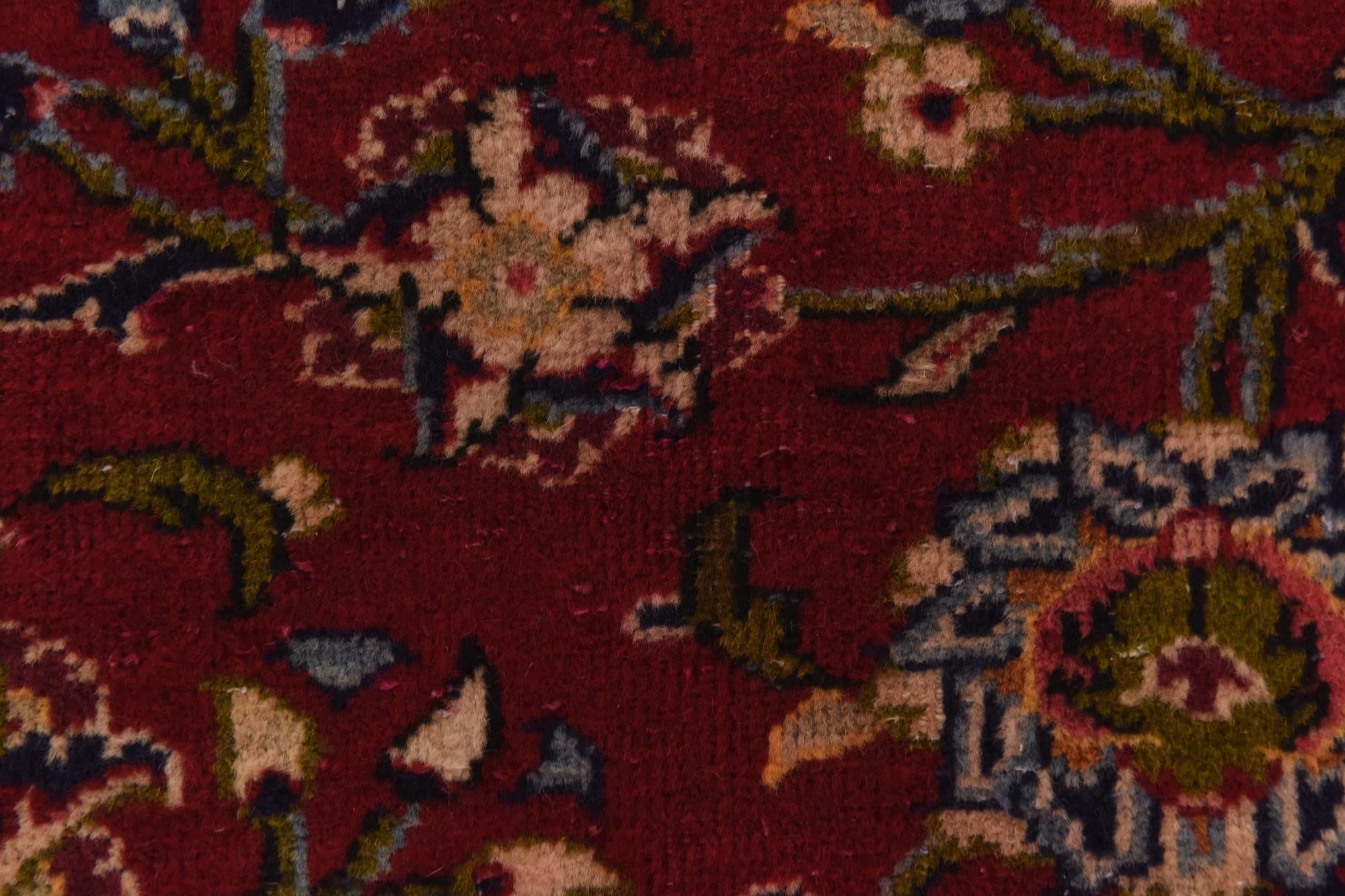 9' 9 x 12' 9 Hand Knotted Kashan Persian Wool Rug