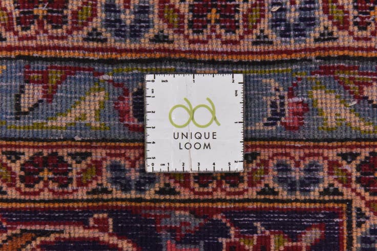 Detail image of 9' 9 x 12' 9 Hand Knotted Kashan Persian Wool Rug