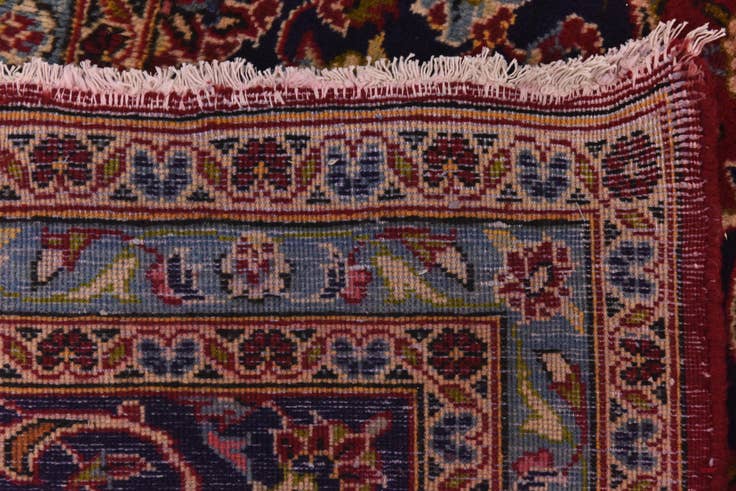 Detail image of 9' 9 x 12' 9 Hand Knotted Kashan Persian Wool Rug