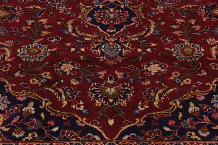 9' 9 x 12' 9 Hand Knotted Kashan Persian Wool Rug