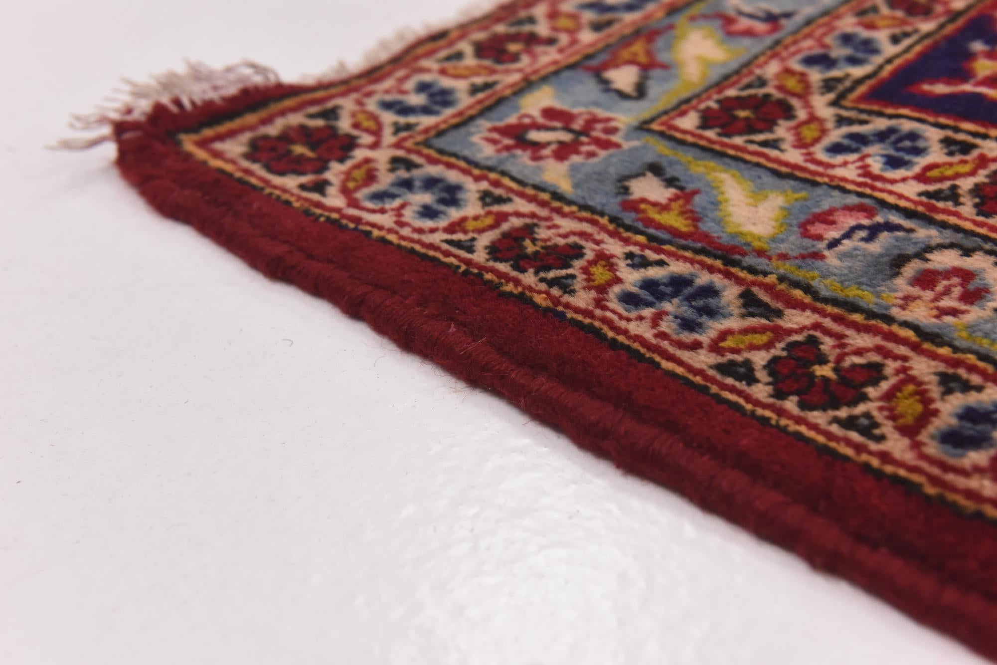 9' 9 x 12' 9 Hand Knotted Kashan Persian Wool Rug