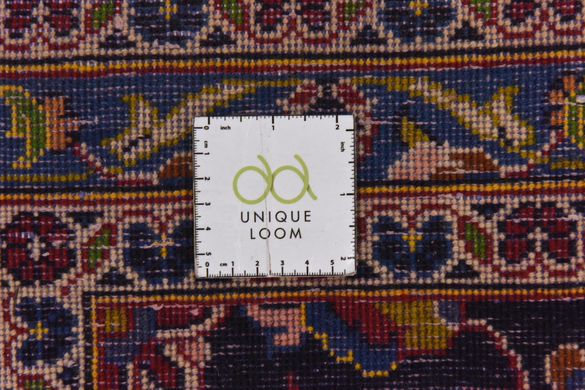 9' 7 x 12' 10 Hand Knotted Kashan Persian Wool Rug