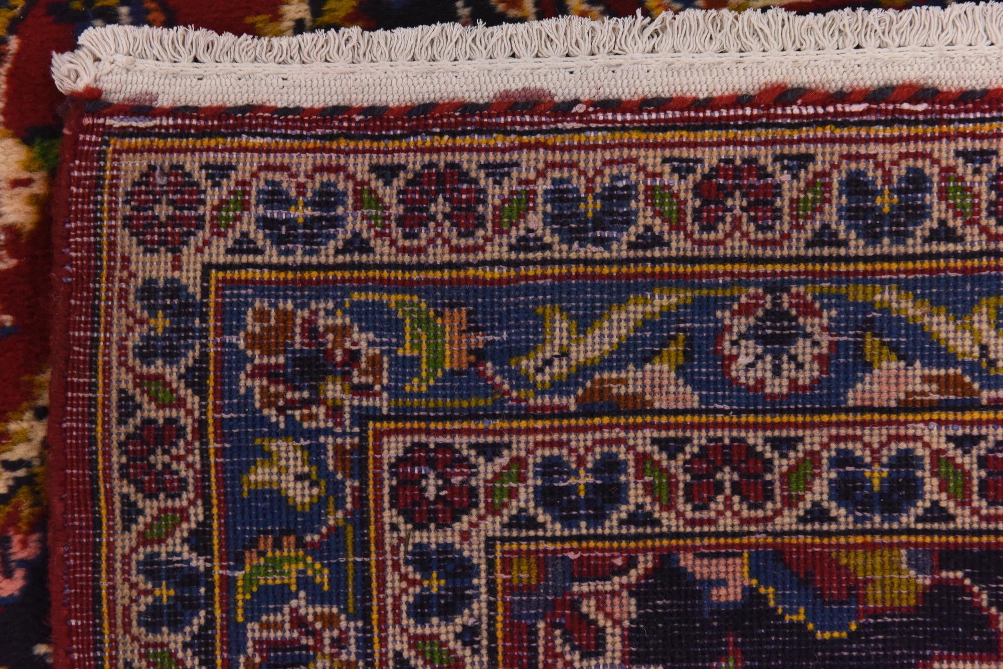 9' 7 x 12' 10 Hand Knotted Kashan Persian Wool Rug