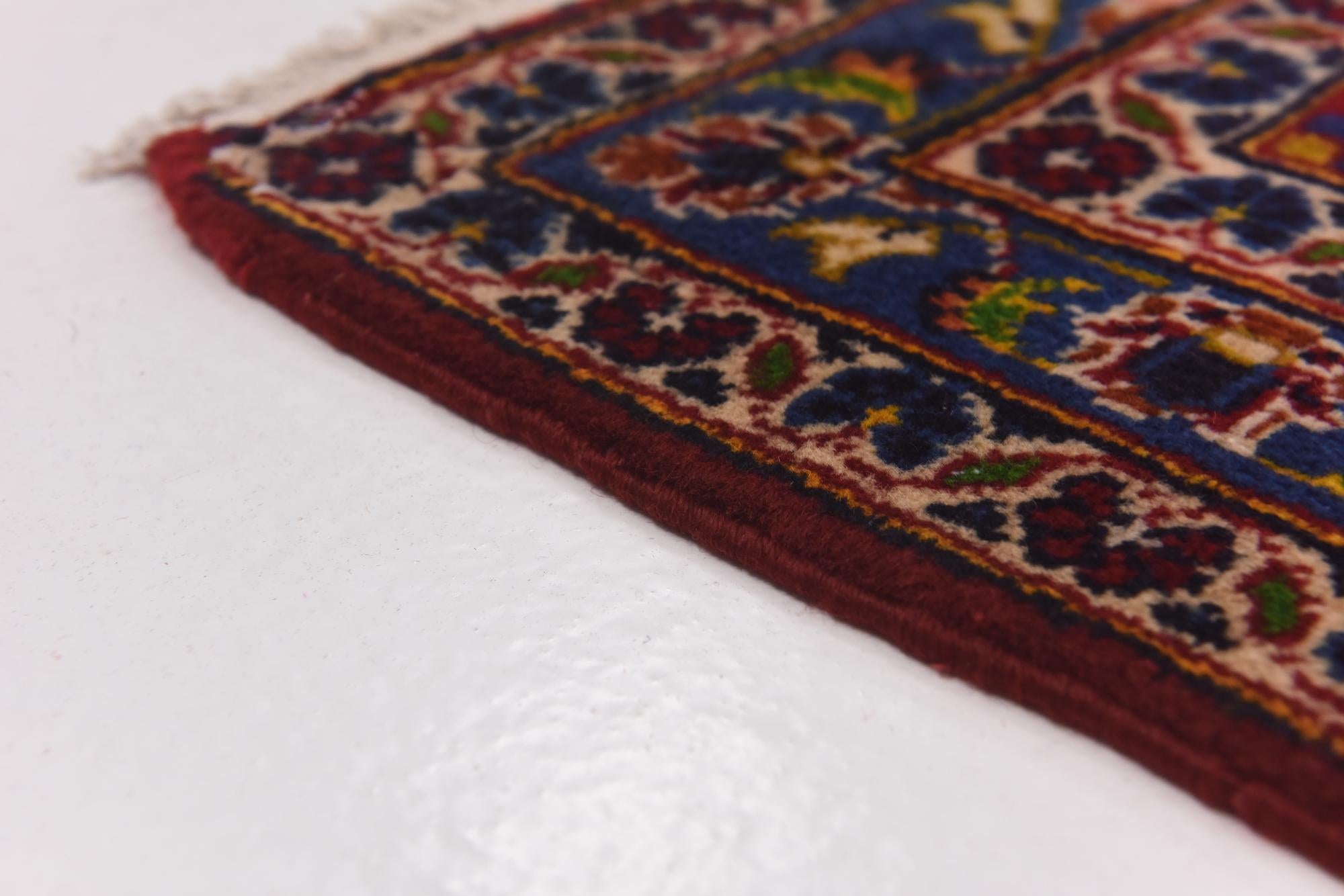 9' 7 x 12' 10 Hand Knotted Kashan Persian Wool Rug
