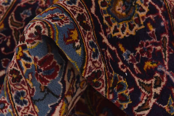 9' 7 x 12' 10 Hand Knotted Kashan Persian Wool Rug