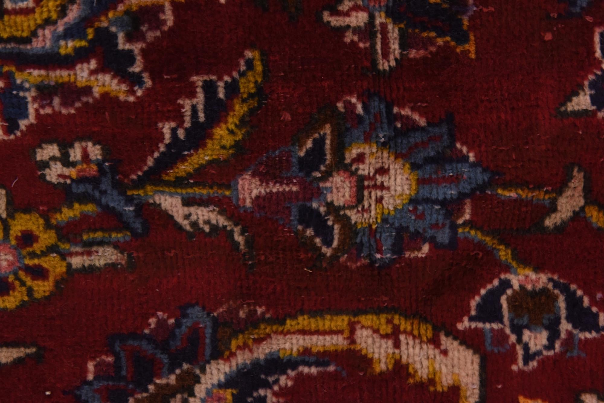 9' 7 x 12' 10 Hand Knotted Kashan Persian Wool Rug
