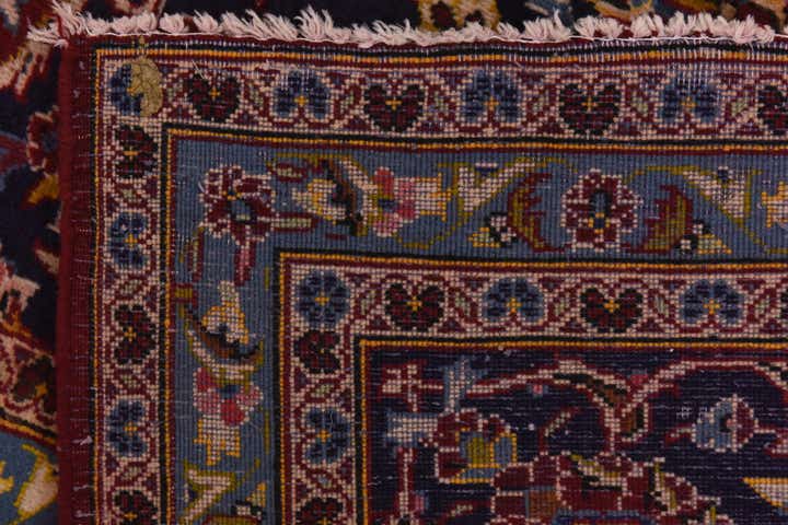 9' 7 x 12' 10 Hand Knotted Kashan Persian Wool Rug