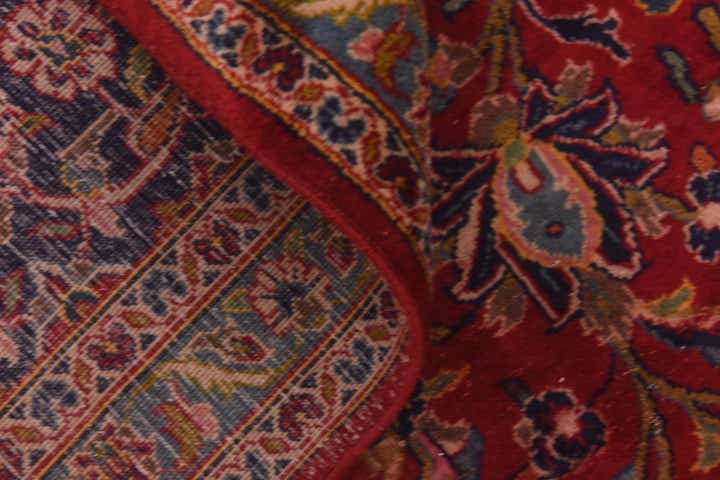9' 9 x 13' 3 Hand Knotted Kashan Persian Wool Rug