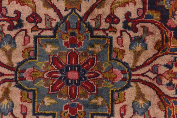 9' 9 x 13' 3 Hand Knotted Kashan Persian Wool Rug