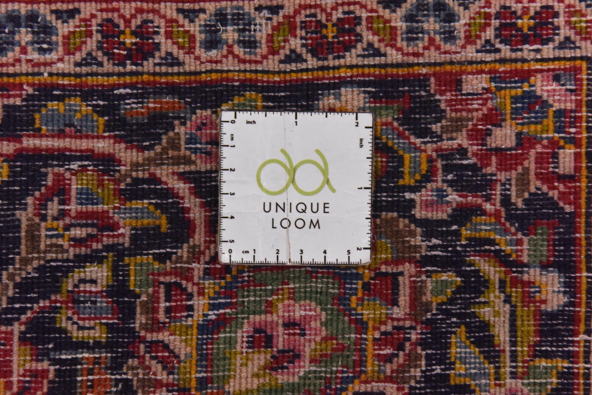 9' 9 x 13' 3 Hand Knotted Kashan Persian Wool Rug