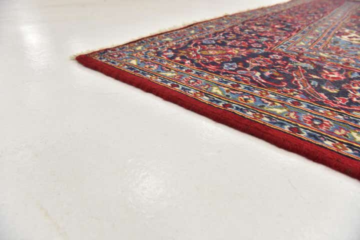 9' 8 x 13' Hand Knotted Kashan Persian Wool Rug