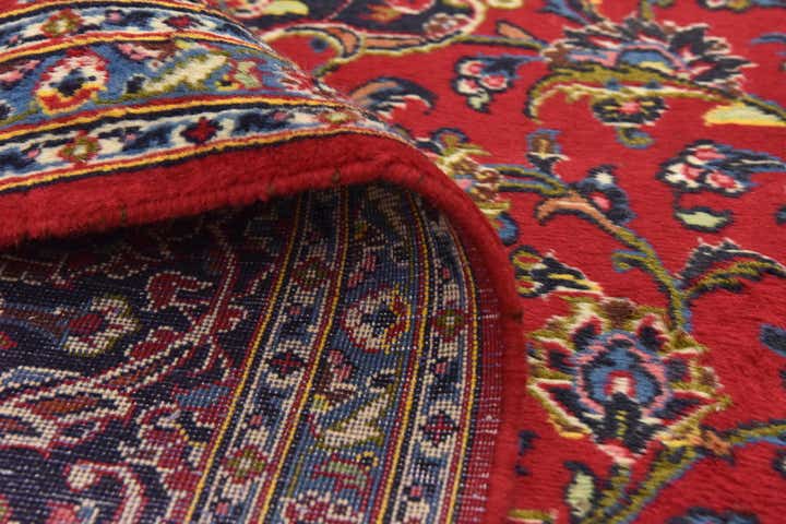 9' 8 x 13' Hand Knotted Kashan Persian Wool Rug