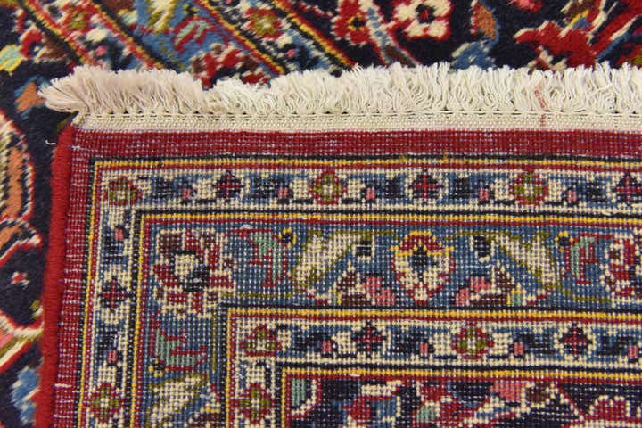 9' 8 x 13' Hand Knotted Kashan Persian Wool Rug